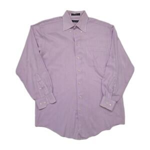 Nautica Men's Lavender Button Up Dress Shirt Sz 15- 32/33 Cotton Blend